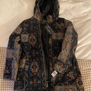 Pendelton Pattern Hooded Jacket